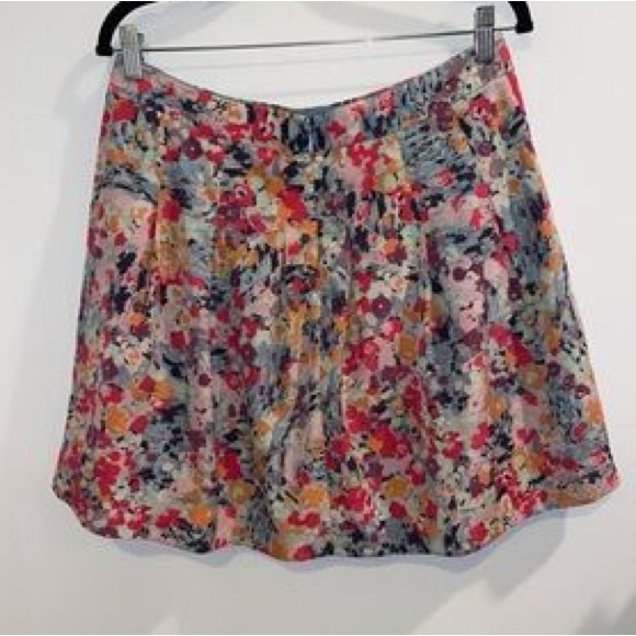 J Crew Pleated Floral 💐Skirt, sz 8 - Picture 7 of 13